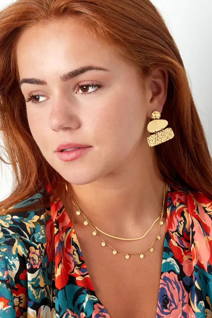 Double Layer Coin Ketting