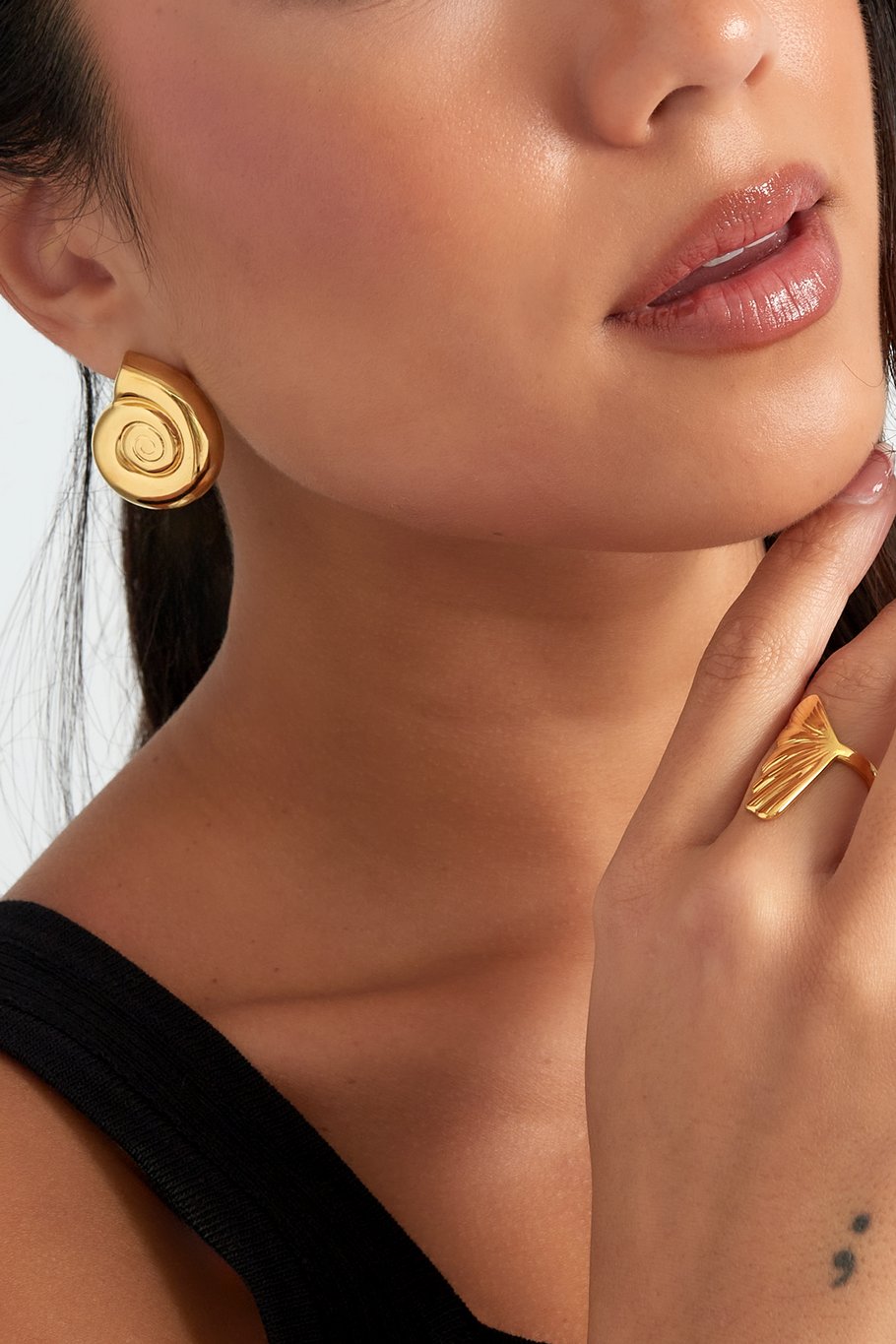 Swirly Shell Oorbellen