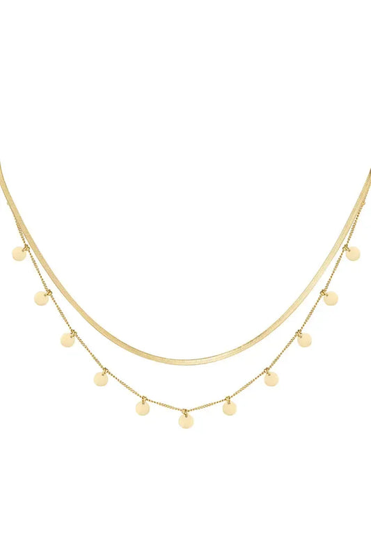 Double Layer Coin Ketting