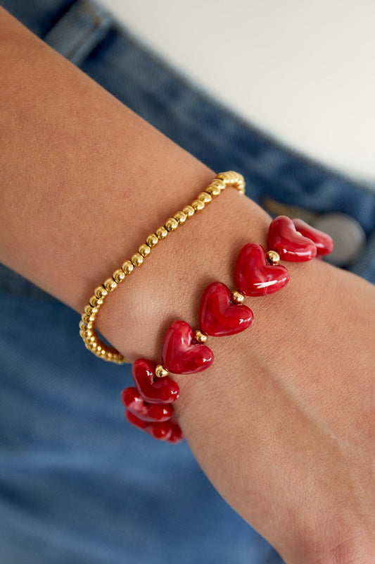 Casual Heart Armband Blauw